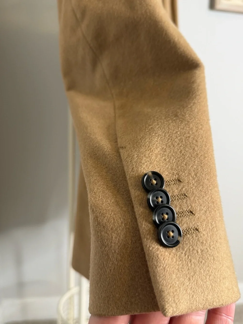 Z Zegna Camel/Taupe Wool-Blend Coat - Picture 2 of 9